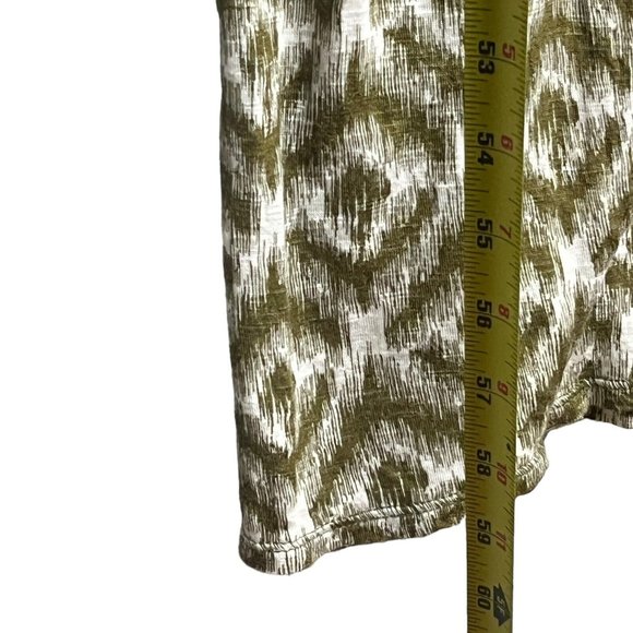 Michael Stars Dress Size OS Green Maxi Ikat Print Racerback Jersey Boho Beach - Picture 6 of 7